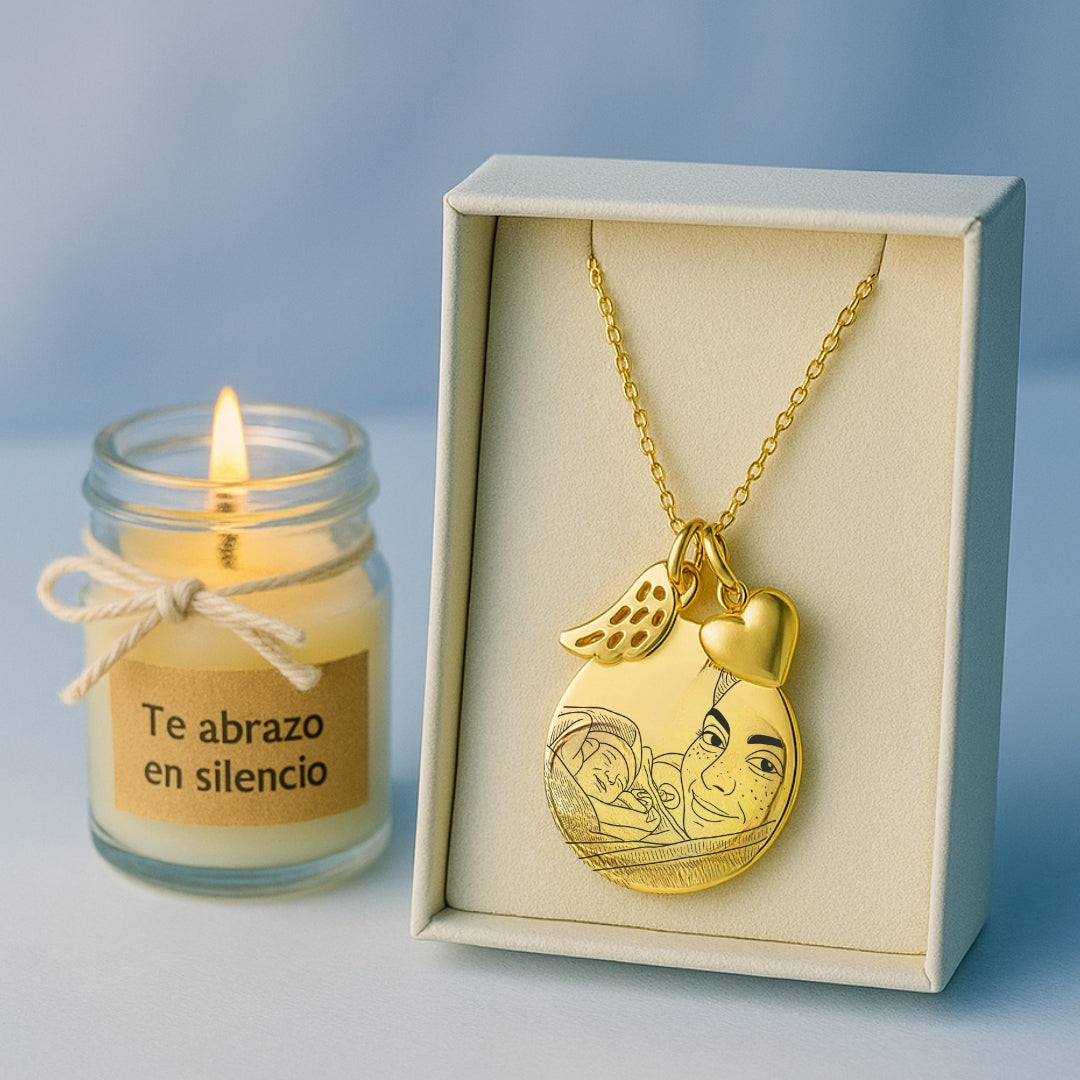 Abrazo al Cielo: Caja Ritual de despedida con joya y acompañamiento emocional 🪽