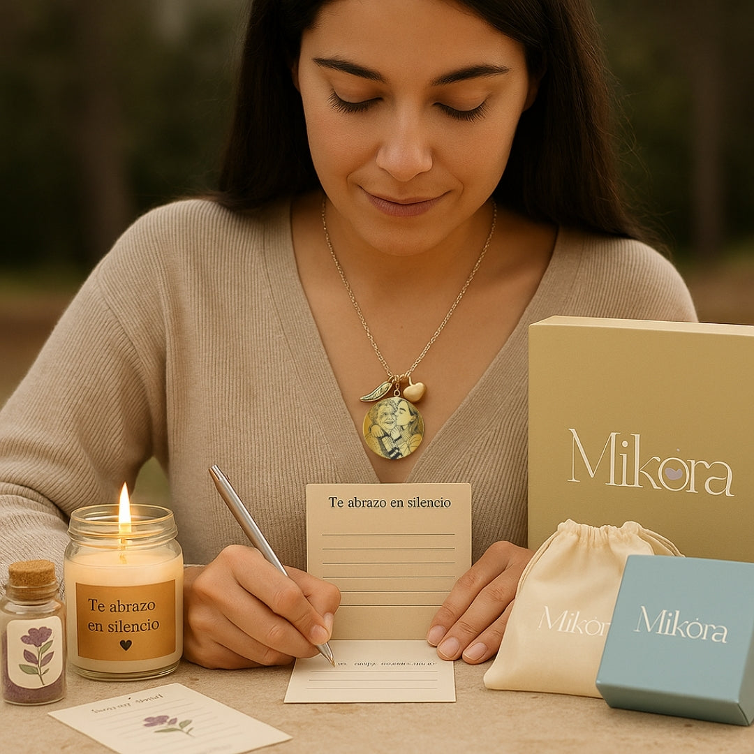 Abrazo al Cielo: Caja Ritual de despedida con joya y acompañamiento emocional 🪽