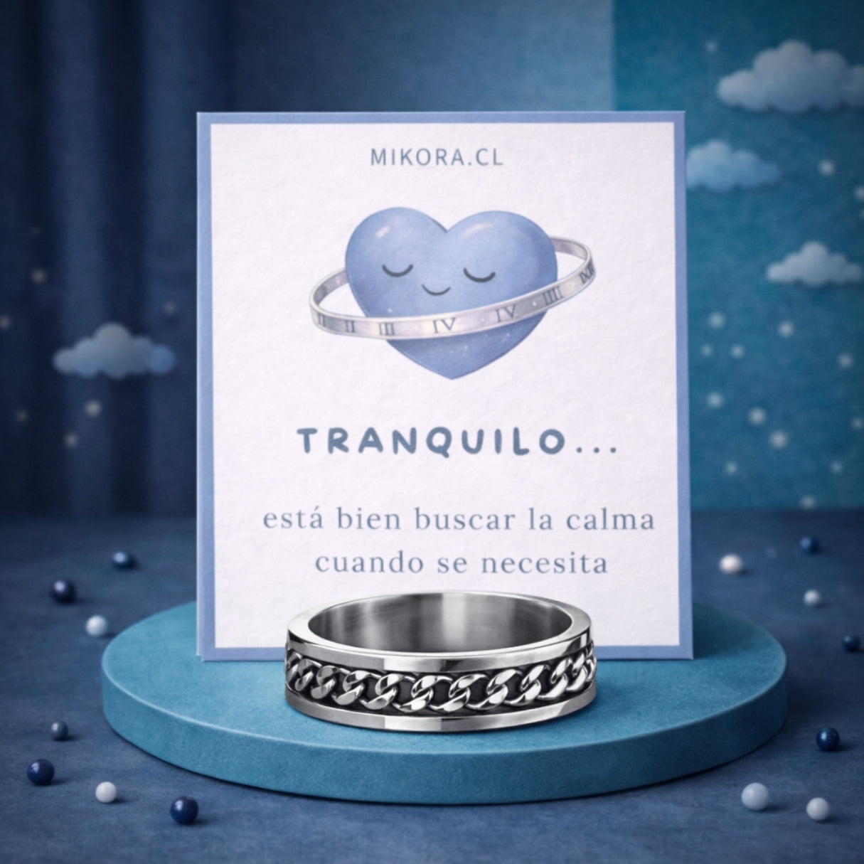 Anillo Atlas Giratorio Hombre Plateado: Control estrés y ansiedad 💆♂️ (Talla Universal)