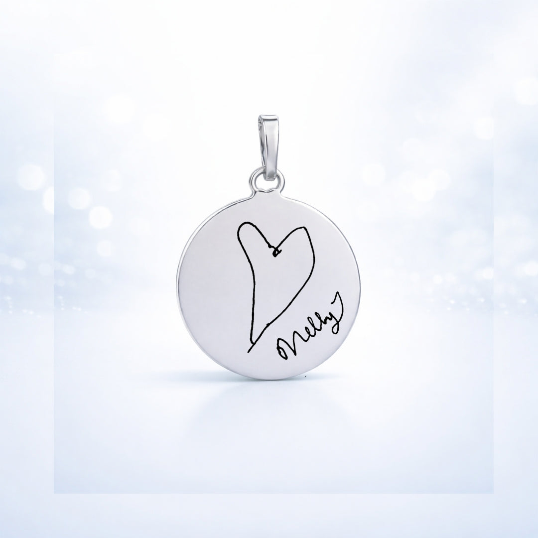 Dije Circular 15mm Personalizado | Plata Ley 925 ✨