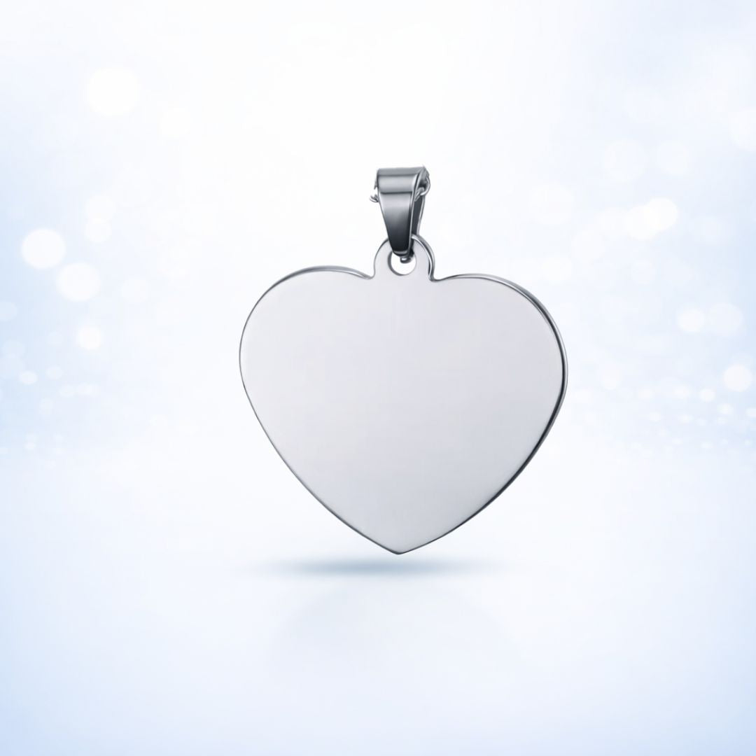 Dije Corazón 20mm Personalizado | Plata Ley 925 ✨