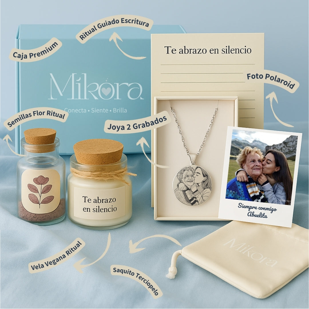 Abrazo al Cielo: Caja Ritual de despedida con joya y acompañamiento emocional 🪽