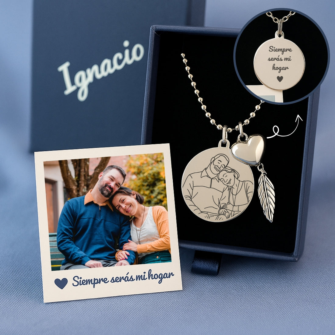 Collar Recuerdo Grabado | La huella del amor eterno ✨
