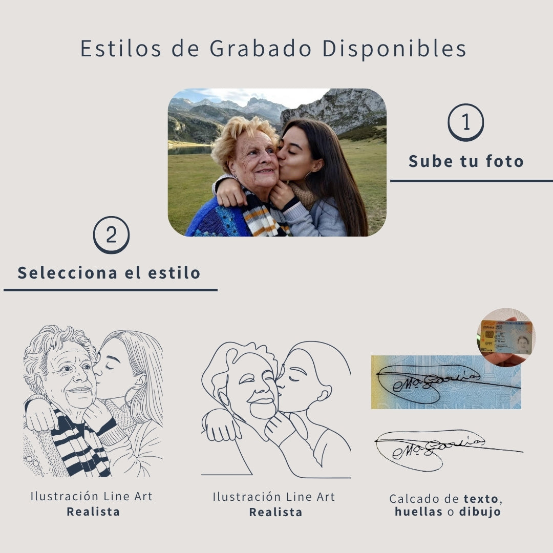 Collar Grabado Personalizado | Lleva a Tus Abuelitos Siempre Contigo ✨