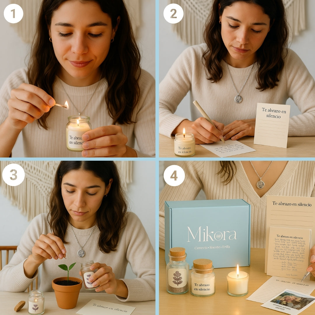 Abrazo al Cielo: Caja Ritual de despedida con joya y acompañamiento emocional 🪽