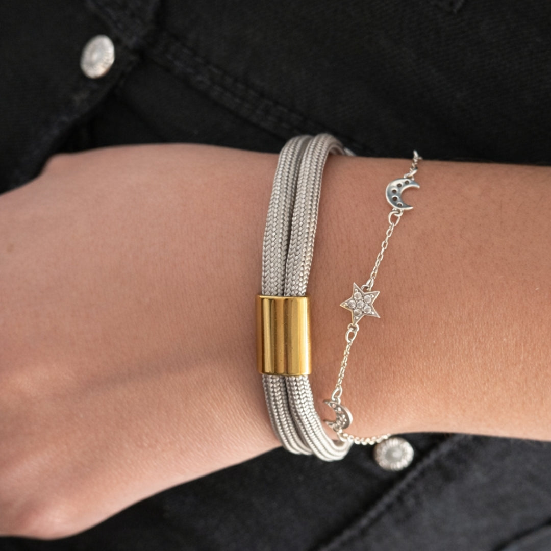 Pulsera Marinera Gris con Grabado Gratis