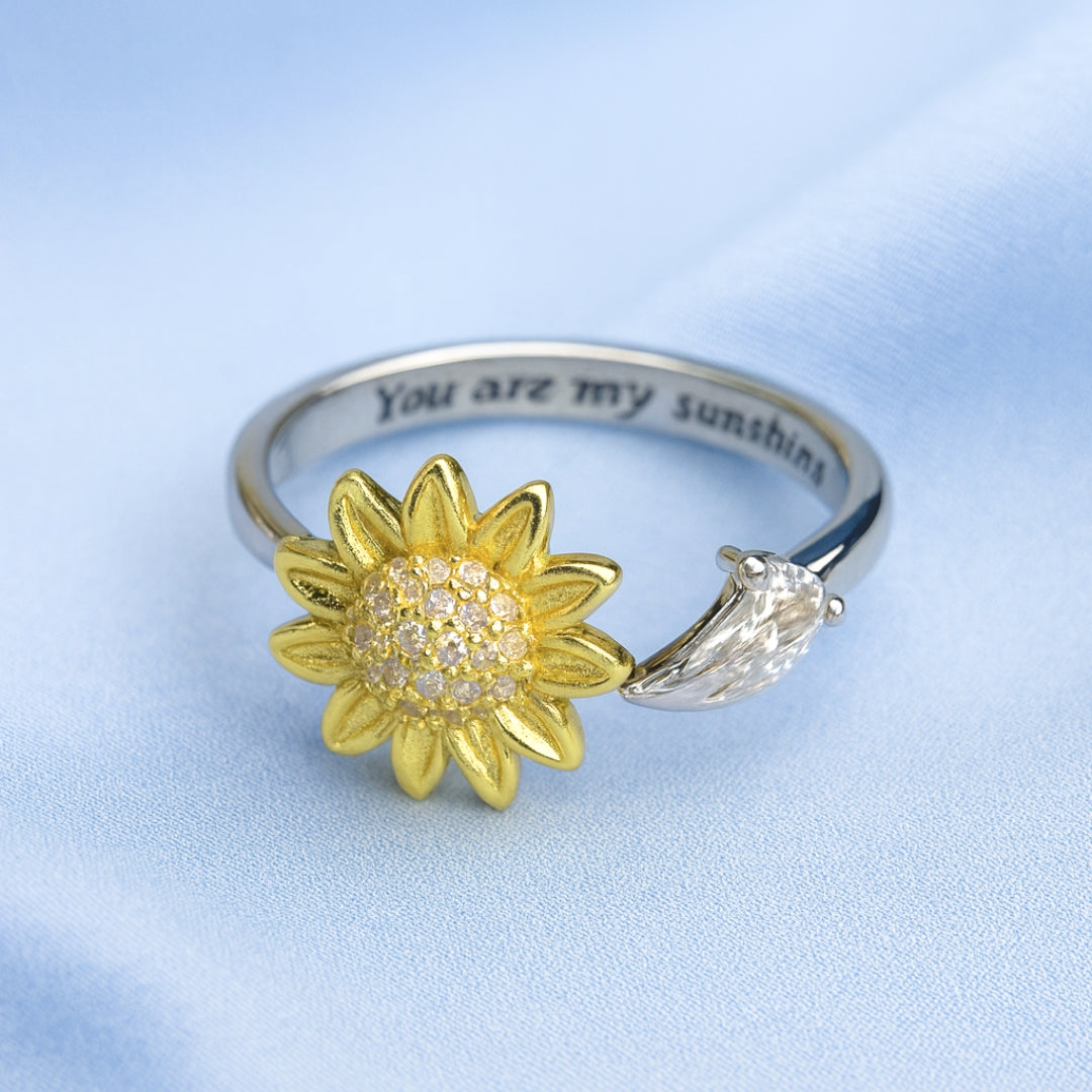 Anillo Giratorio Girasol Ajustable: Alivia tu estrés y ansiedad 🧘♀️