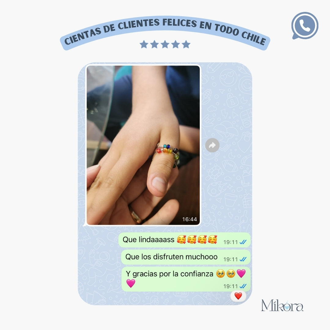 Pack Anillos Giratorios Talla Ajustable 💍┃ Perfectos para calmar ansiedad y evitar mordida de uñas 🧘♀️