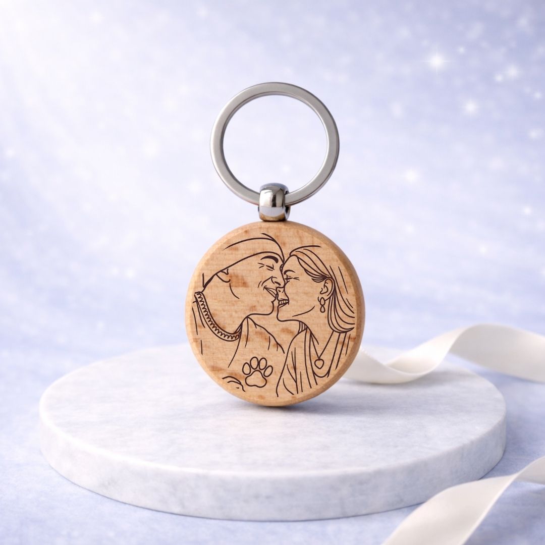 Llavero Madera Personalizado + Foto Polaroid Gratis 🌟 | Amor del Bueno 💘