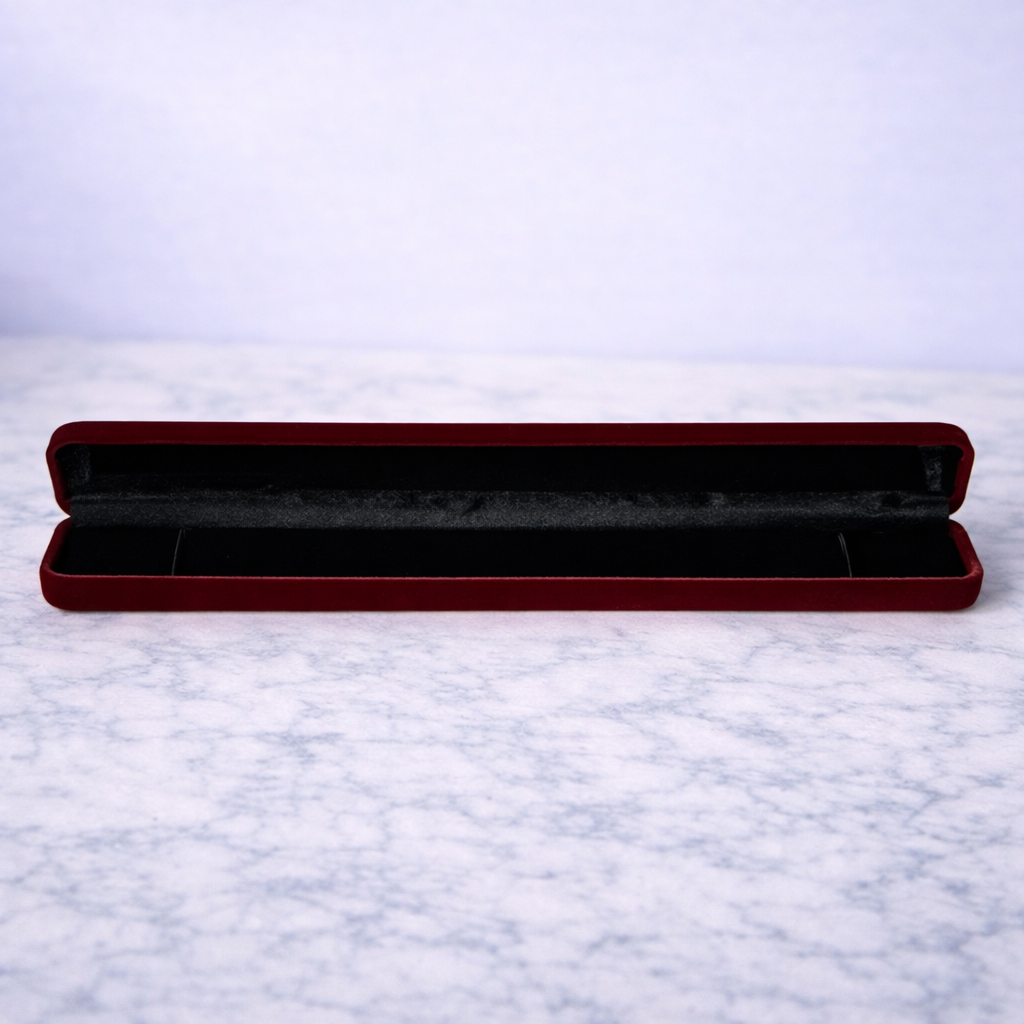 Caja Pulsera Rojo Terciopelo Premium | Intensidad que Resalta ❤️✨