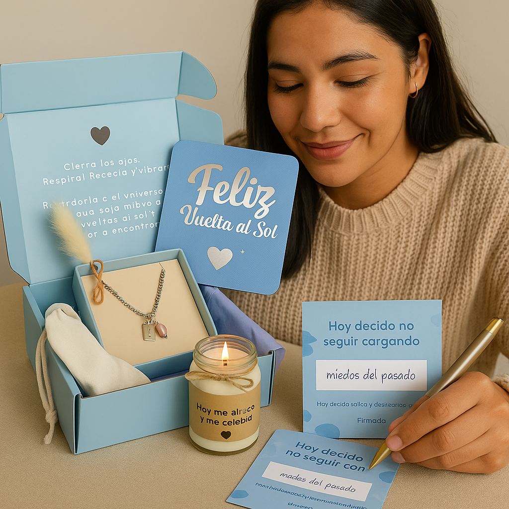 Feliz Cumpleaños: Caja ritual de cierre de ciclo con joya personalizada 🎂