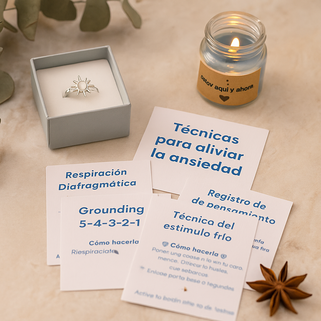Reduce tu ansiedad: Caja ritual con anillo anti-ansiedad y ritual de calma 🧘♀️