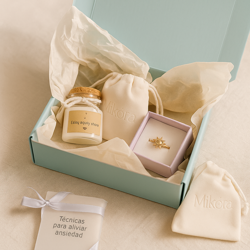 Reduce tu ansiedad: Caja ritual con anillo anti-ansiedad y ritual de calma 🧘♀️