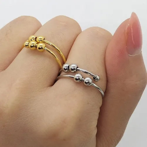 Anillo Bolitas Ajustable: Alivia tu estrés y ansiedad 🧘♀️
