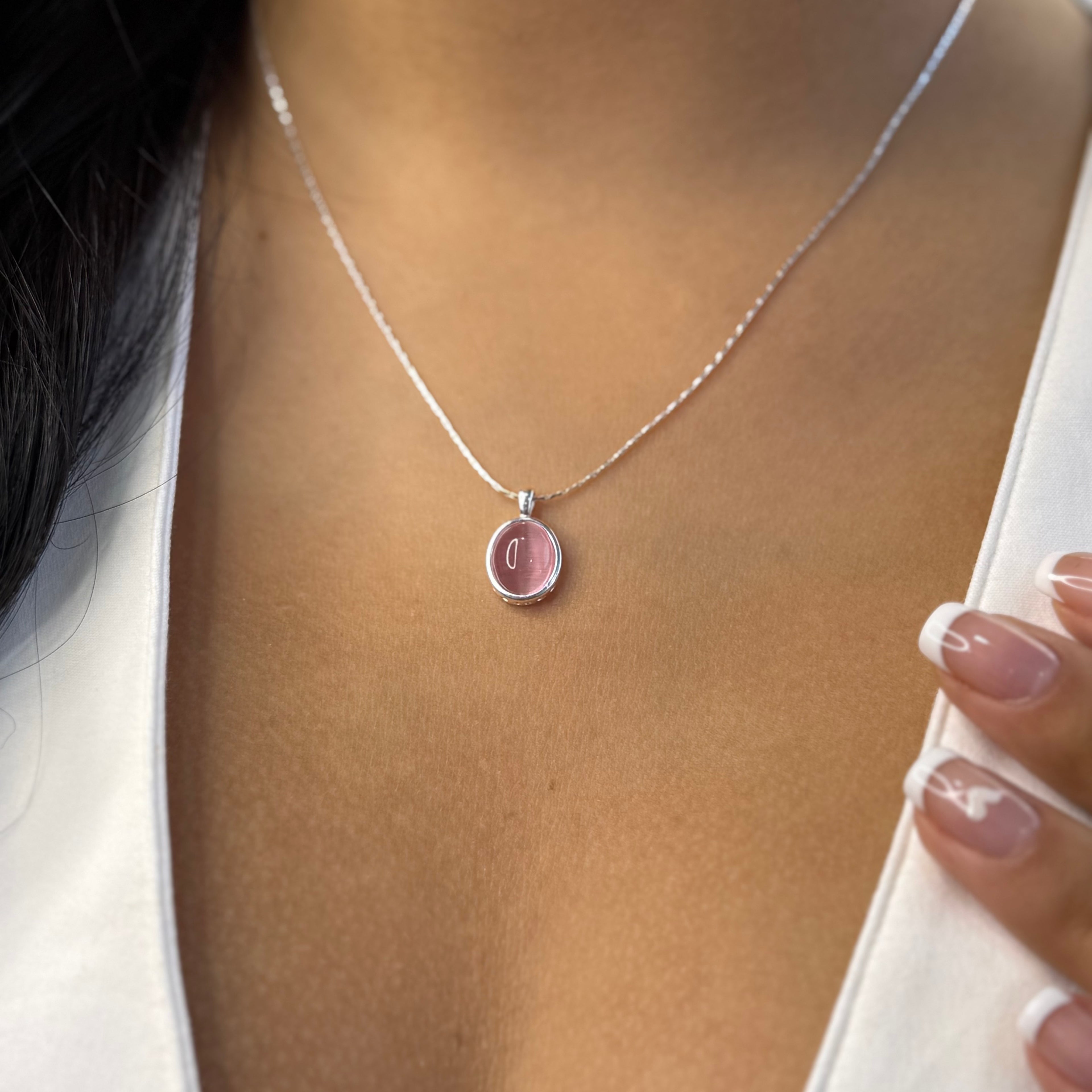 Collar Piedra Luna Plata Ley 925 | Amor Sereno 🌙