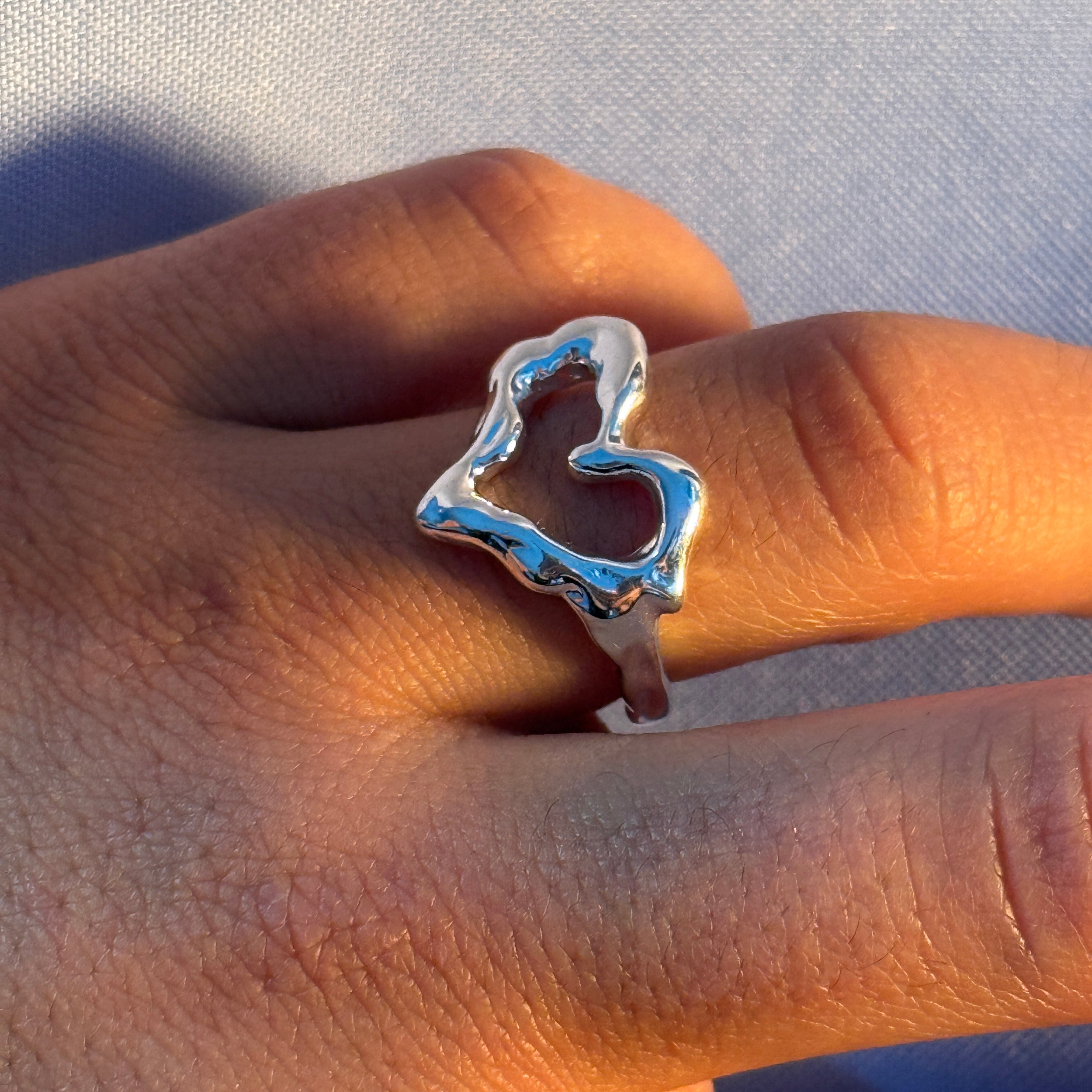 Anillo Corazón Plata Ley 925