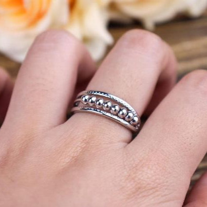 Anillo Bolitas Ajustable: Alivia tu estrés y ansiedad 🧘♀️
