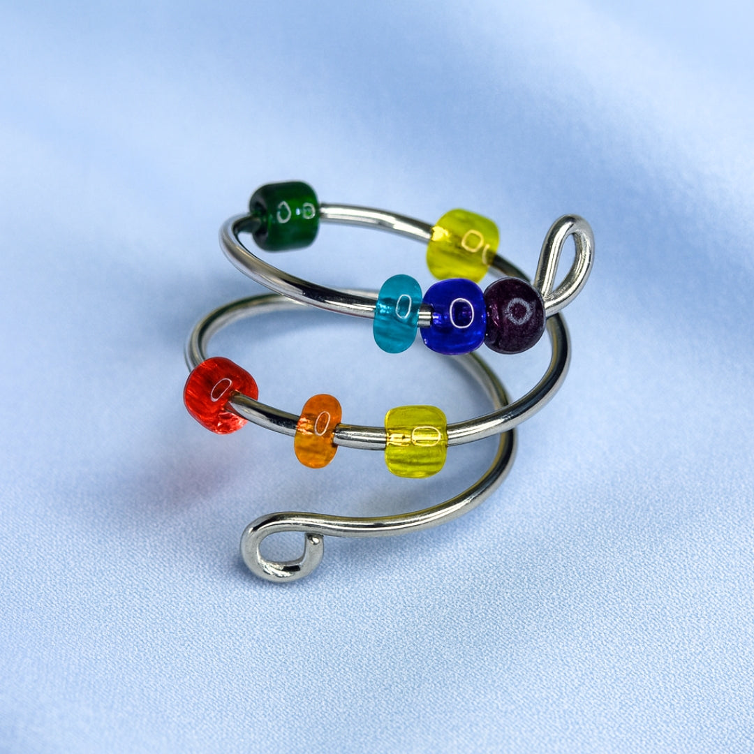 Anillo Bolitas Colores Ajustable: Alivia tu estrés y ansiedad 🧘♀️