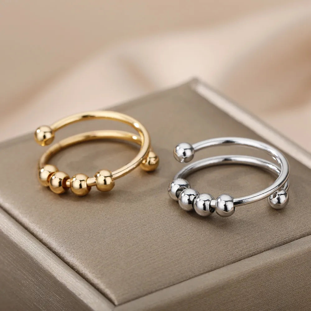 Anillo Bolitas Ajustable: Alivia tu estrés y ansiedad 🧘♀️