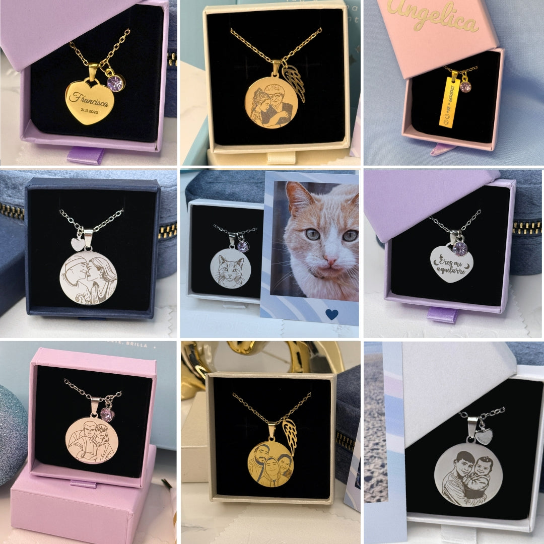 Collar Personalizado + Foto Polaroid Gratis 🌟 | Amor del Bueno 💘