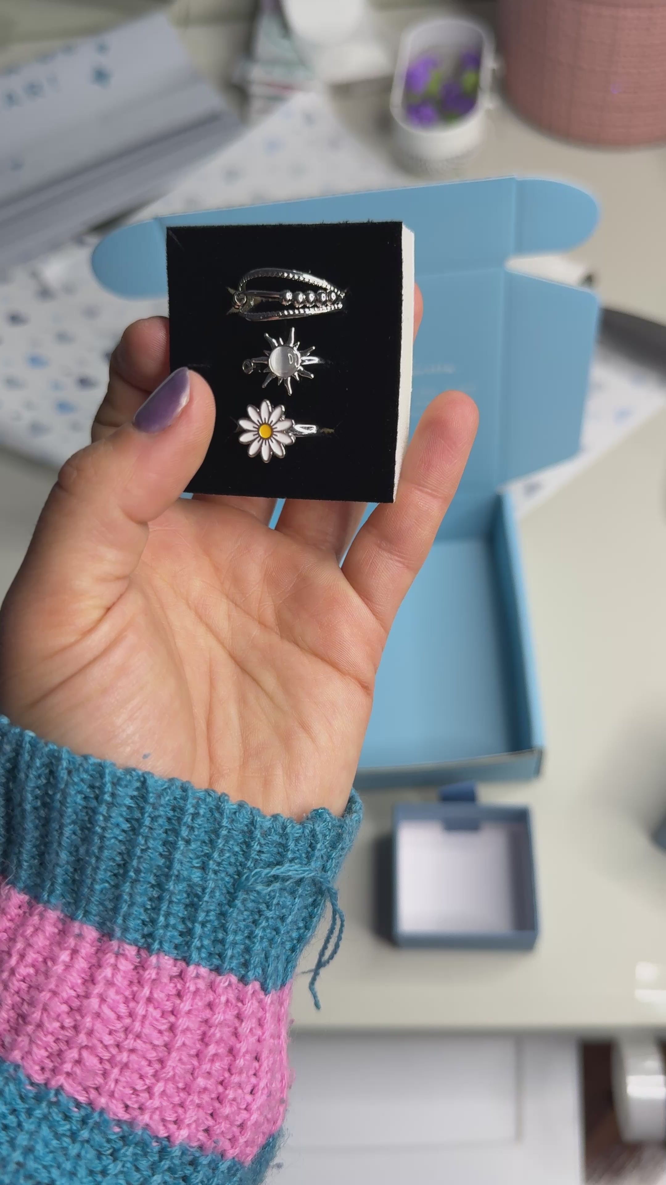 Pack Anillos Giratorios Talla Ajustable 💍┃ Perfectos para calmar ansiedad y evitar mordida de uñas 🧘♀️