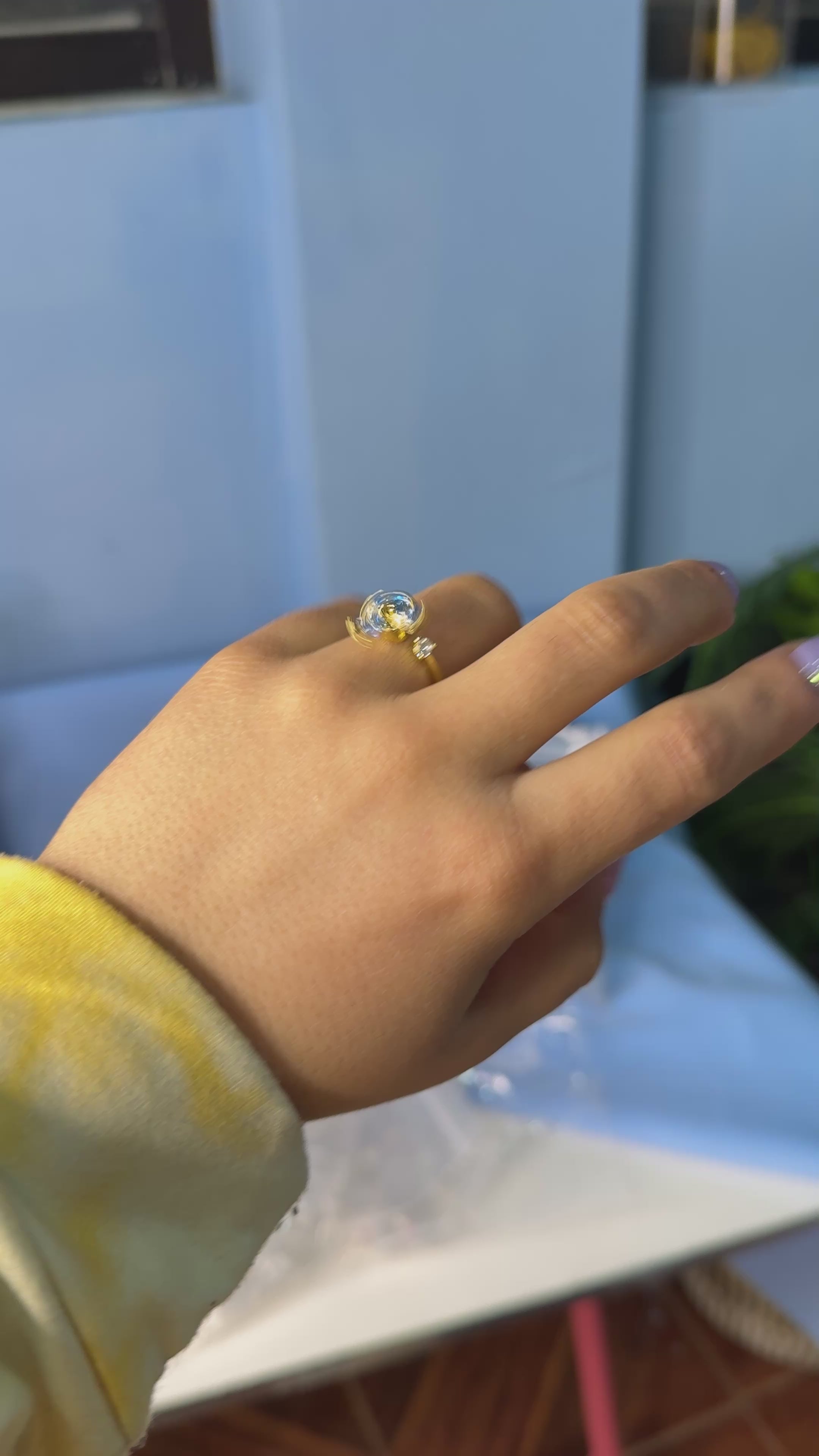 Anillo Mariposa Azul Giratoria Ajustable: Alivia tu estrés y ansiedad 🧘♀️