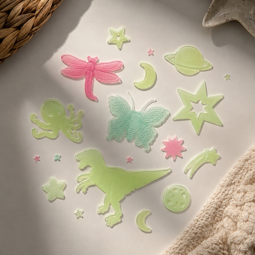 Pack Stickers Luminiscentes 🦖🌟🪼