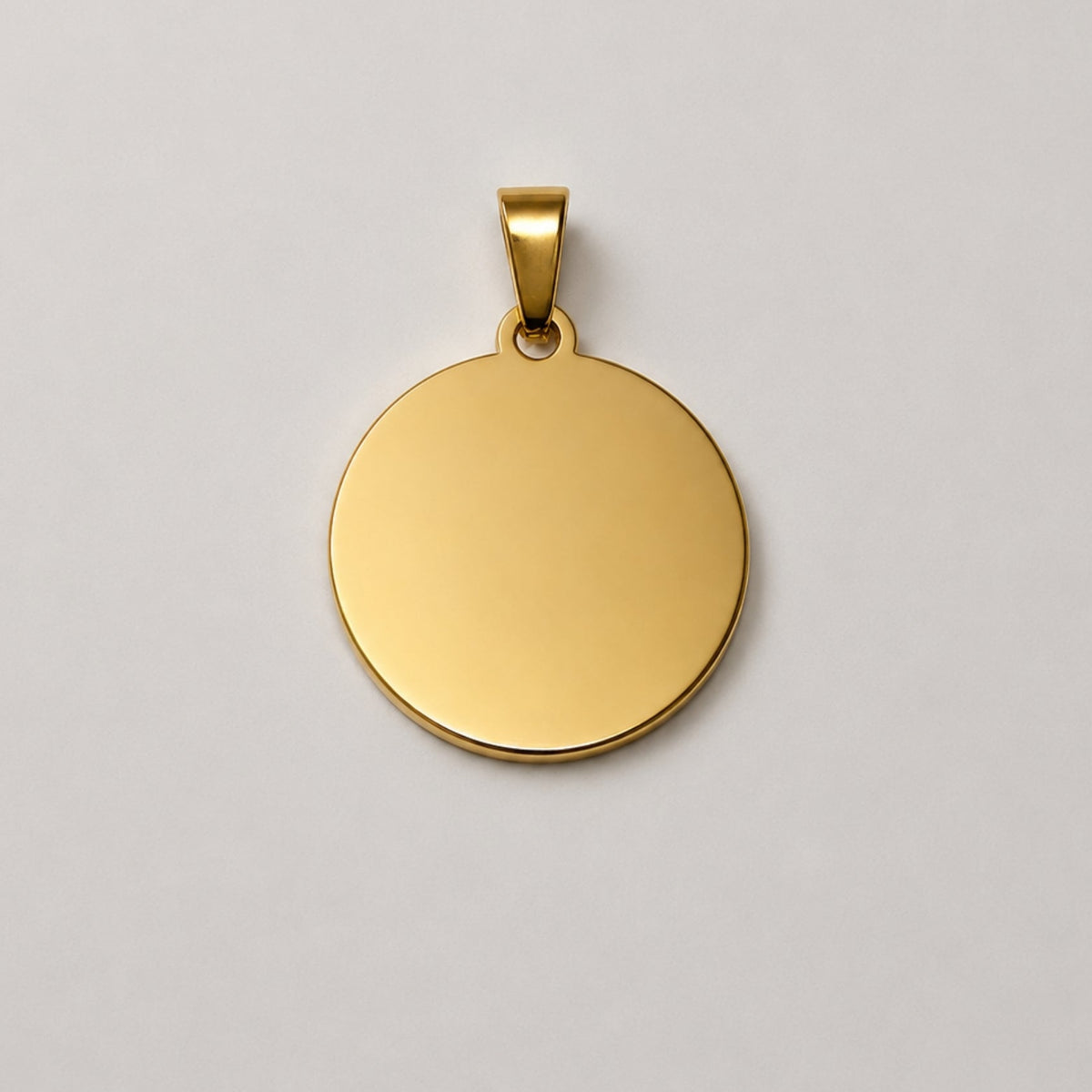 Dije Personalizado Circular Dorado 25 mm | Baño Oro PVD