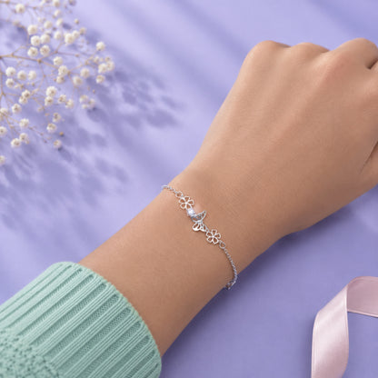 Pulsera Mariposa Flor Plata 925