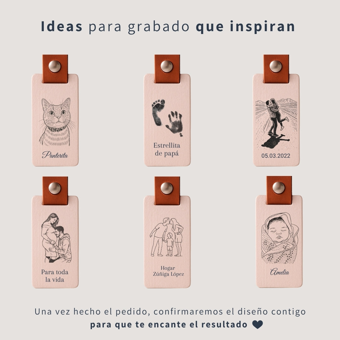 Llavero Grabado Rectangular | La historia que te acompaña 🌿