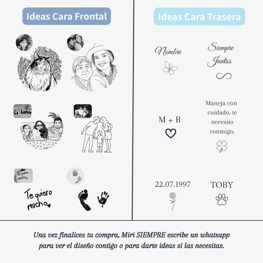 Dije con Grabado + Cajita de Joya + Foto de Regalo 🎐