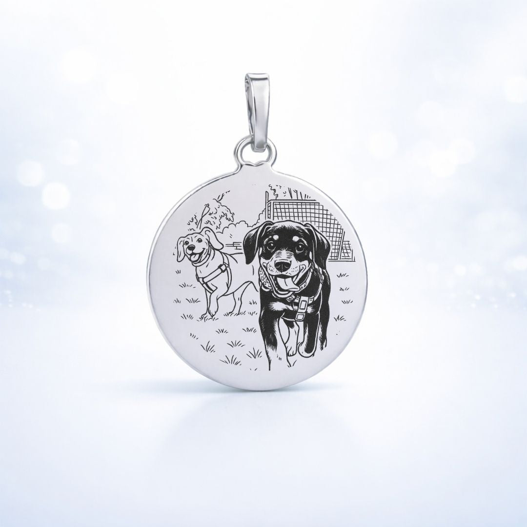 Dije con Grabado + Cajita de Joya + Foto de Regalo 🎐