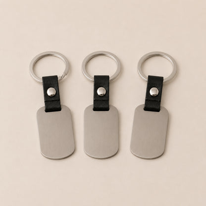 Pack 3 Llaveros Personalizado Rectangular Metálico