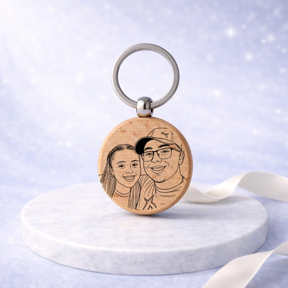 Llavero Madera Personalizado  + Foto Polaroid Gratis 🌟 | Amigo Fiel 💘