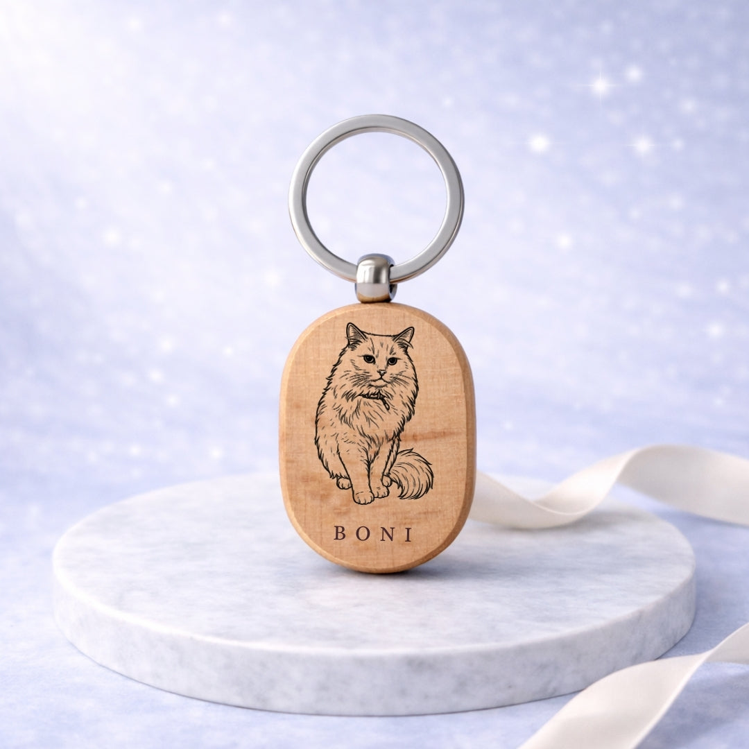 Llavero Madera Personalizado + Foto Polaroid Gratis 🌟  | Amigo Fiel 💘