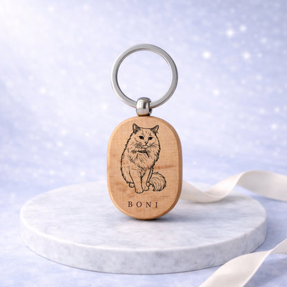 Llavero Madera Personalizado  + Foto Polaroid Gratis 🌟 | Amigo Fiel 💘