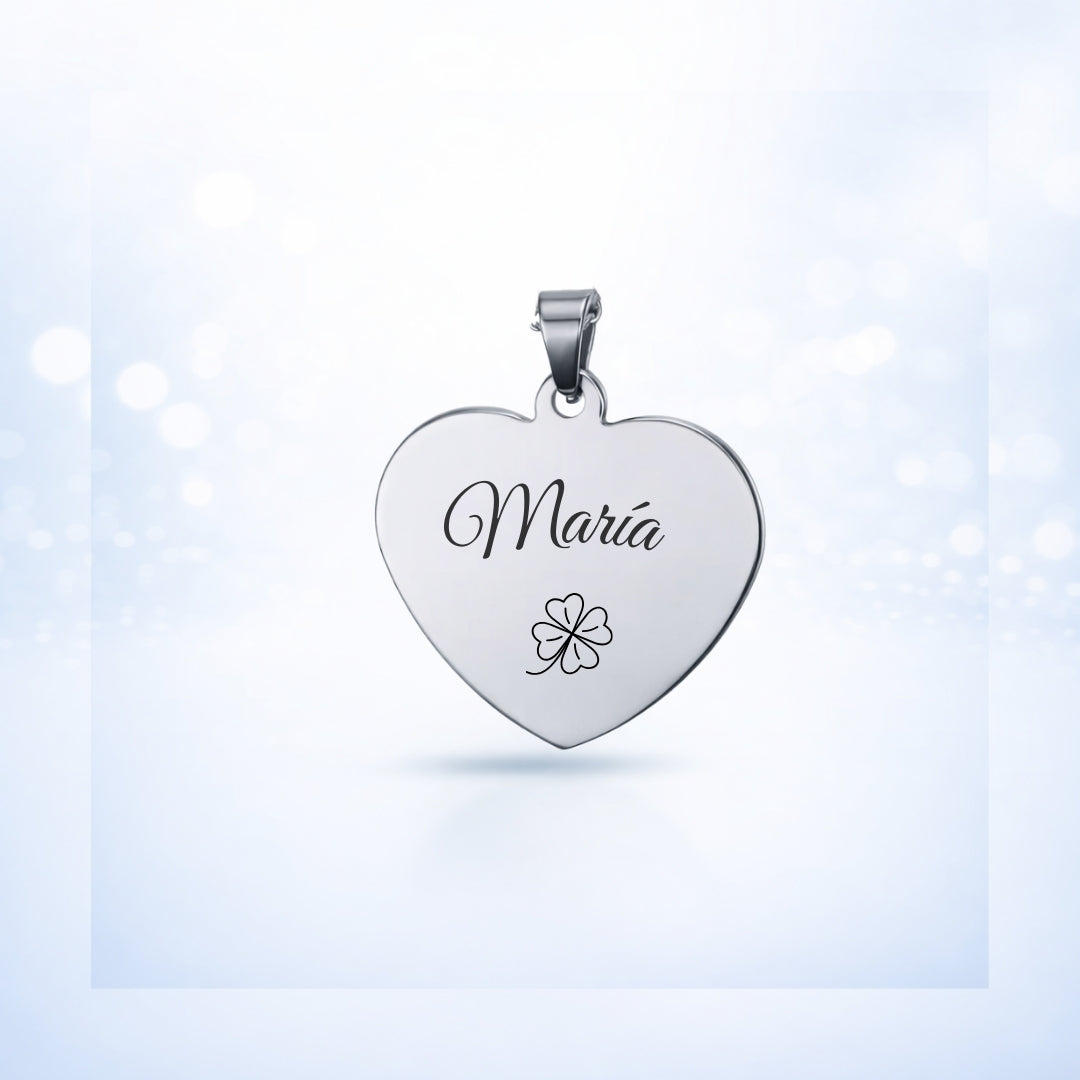 Dije Corazón 20mm Personalizado | Plata Ley 925 ✨
