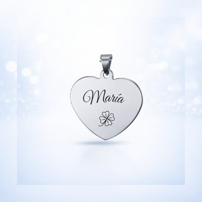 Dije Corazón 20mm Personalizado | Plata Ley 925 ✨