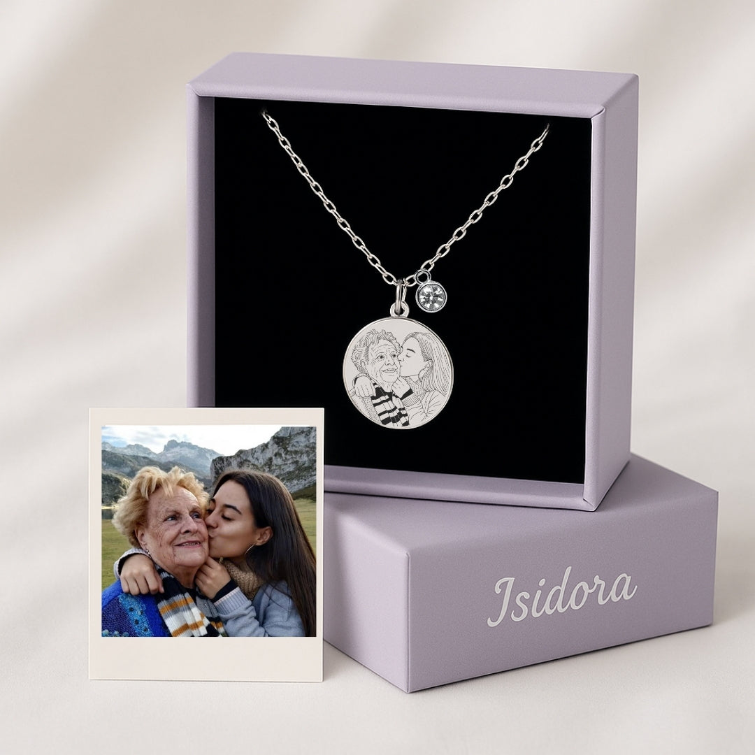Collar Recuerdo Grabado | La huella del amor eterno ✨