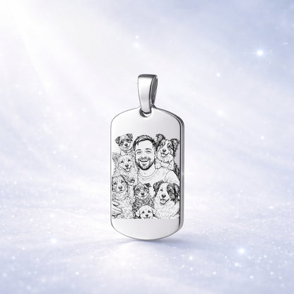 Dije Placa Rectangular Personalizado +  Foto Gratis 🎐