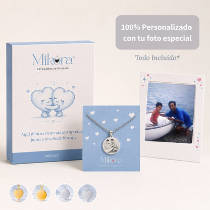 Collar grabado con vuestra foto  | Te amo Papá 🙍‍♂️🩵