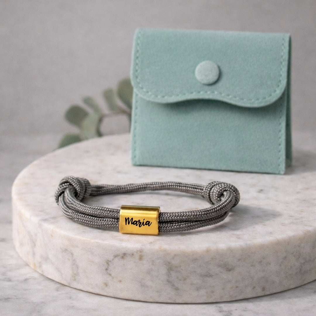 Pulsera Marinera Gris con Grabado Gratis