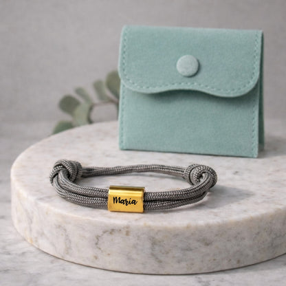Pulsera Marinera Gris con Grabado Gratis