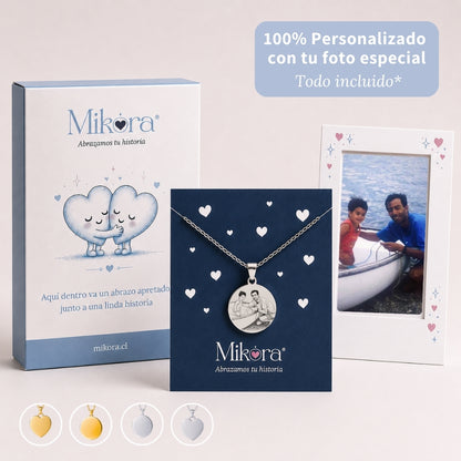 Collar grabado con vuestra foto  | Te amo Papá 🙍‍♂️🩵
