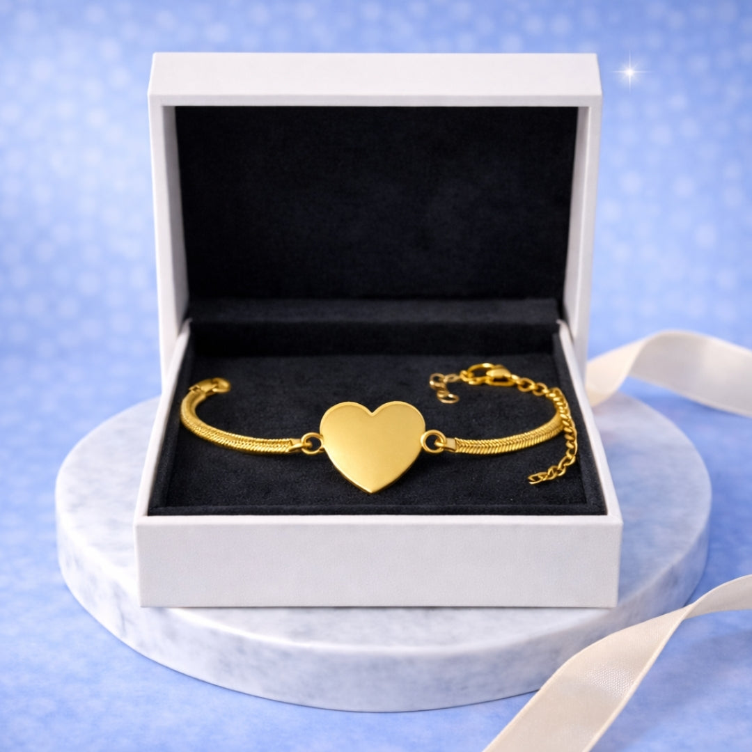 Pulsera Acero Corazón 20mm + Foto + Cajita Gratis 🌟