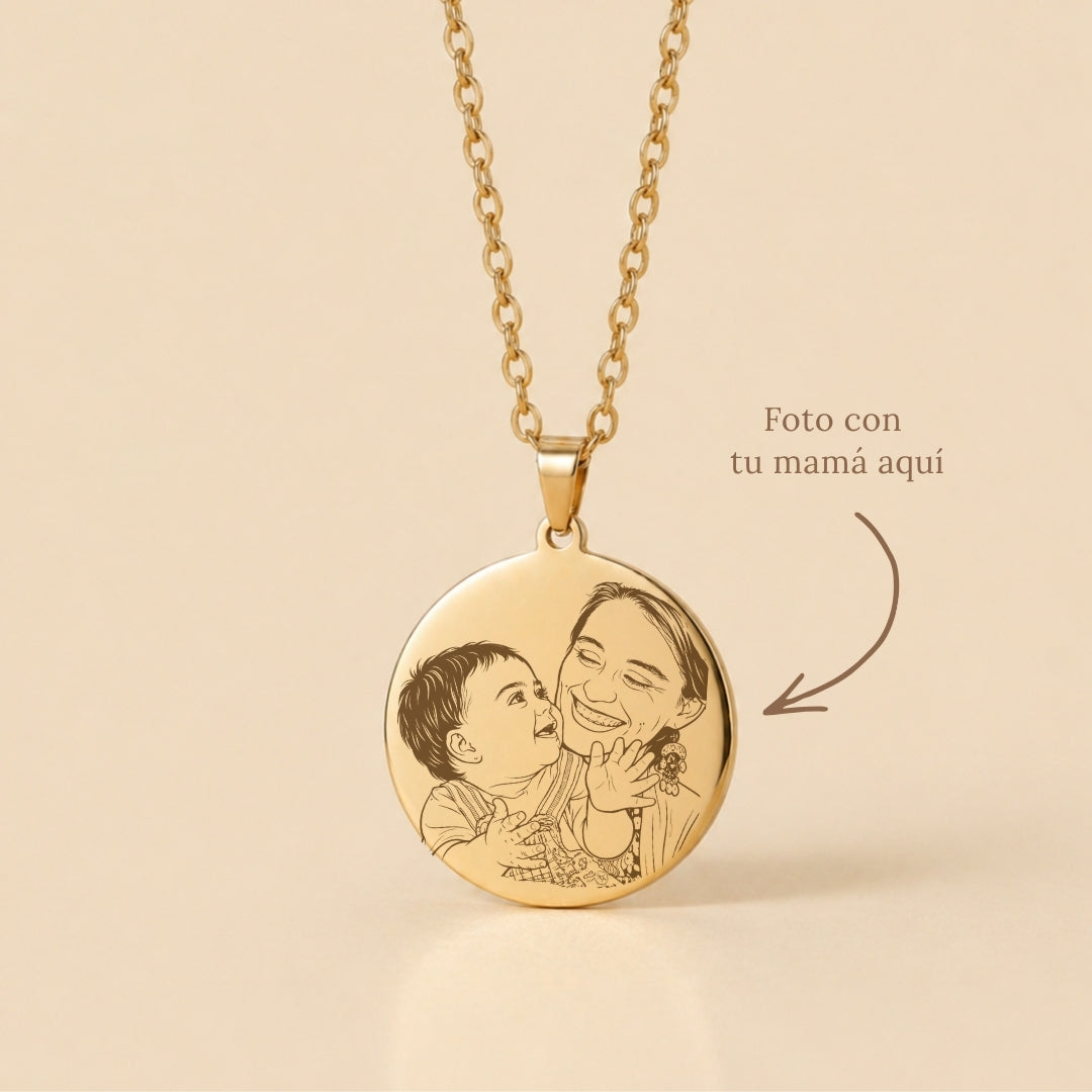 Collar grabado con vuestra foto  | Te amo Mamá 👭