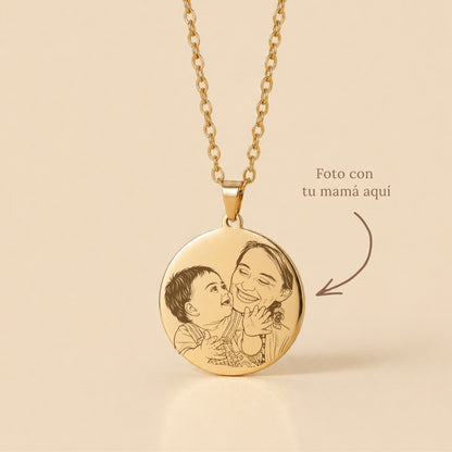 Collar grabado con vuestra foto  | Te amo Mamá 👭