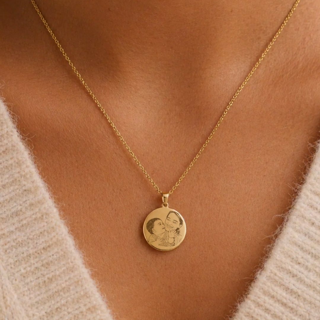 Collar grabado con vuestra foto  | Te amo Mamá 👭