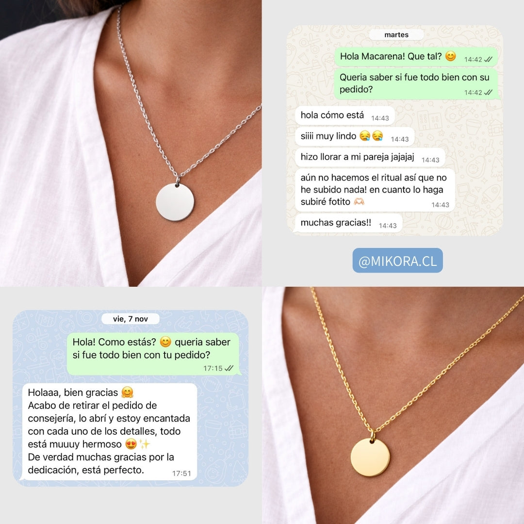 Pack 2 Collares Grabados + 2 Fotos Impresas + 2 Cajitas de Joya Gratis 🌟  | Historia Compartida 🫂