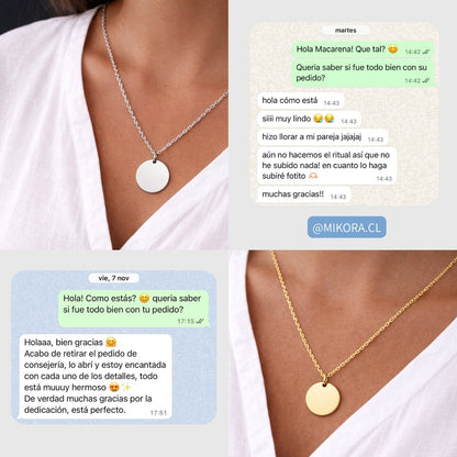 Pack 2 Collares Grabados + 2 Fotos Impresas + 2 Cajitas de Joya Gratis 🌟  | Historia Compartida 🫂